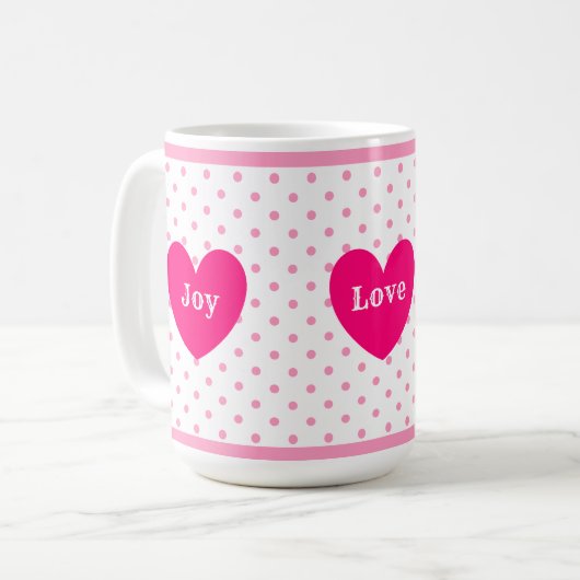 Joy Liebe Light Heart Kaffeetasse (Vorderseite Links)