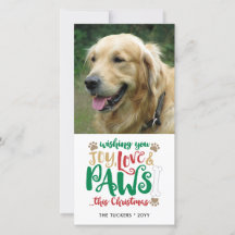 Joy Liebe Paws Dog Weihnachts-Foto