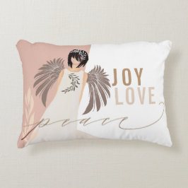 Joy Liebe Peace Angel Dusty Rose Dekokissen