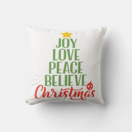 Joy Liebe Peace Christmas Throw Kissen