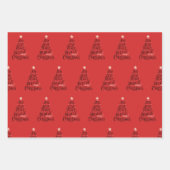 Joy Liebe Peace Glaube frohe Weihnachtsbaum Xmas Geschenkpapier Set (Vorderseite)