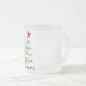 Joy Liebe Peace Glaube Weihnachtsbaum mit Rot Mattglastasse (VorderseiteRechts)