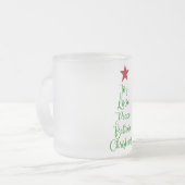 Joy Liebe Peace Glaube Weihnachtsbaum mit Rot Mattglastasse (Vorderseite Links)