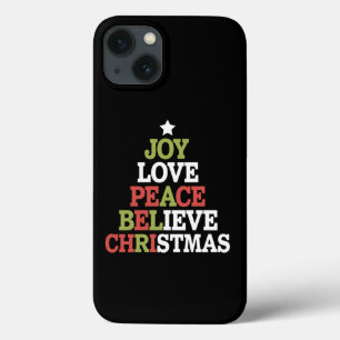Joy Liebe Peace Glaube Weihnachtsbaumfamilie Case-Mate iPhone Hülle