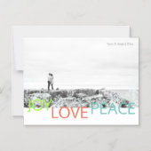 Joy Liebe Peace Minimalistisch Magnetic Foto Postc Magneteinladung (Vorderseite)