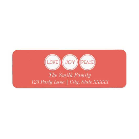 Joy Liebe Peace | Rücksendeadresse (Vorne)