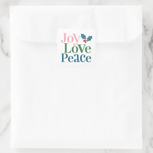 Joy Liebe Peace Sticker (Tasche)