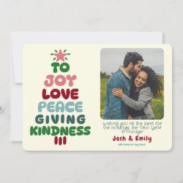 Joy Liebe Peace Tree Foto Feiertagskarte