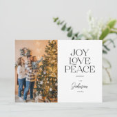 Joy Liebe Peace Typografy Landscape Weihnachten (Stehend Vorderseite)