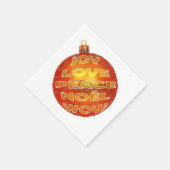 Joy Liebe Peace Weihnachten Wow Ornament Napkins Serviette (Ecke)