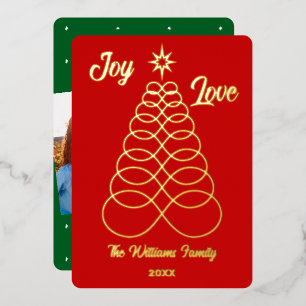 Joy & Liebe - Unendliche Liebe Weihnachtsbaum - Fo Folien Feiertagskarte