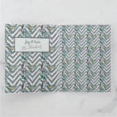 Joy & Liebe - Zigzag Bird & Blume Pattern Karte (Innenseite)