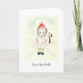 Joy Little Girl Feiertagskarte