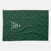 Joy Love Peace Christmas Tree Green Pattern Geschirrtuch (Horizontal)