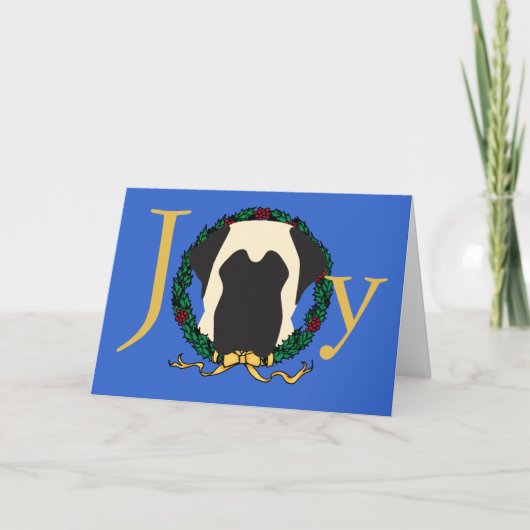 Joy Mastiff Card Feiertagskarte (Vorderseite)
