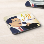 Joy Matters Stephen Colbert Singing Meme Getränkeuntersetzer (Linke Seite)