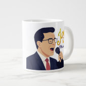 Joy Matters Stephen Colbert Singing Meme W Benny Jumbo-Tasse (Vorderseite Rechts)