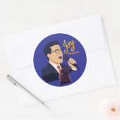Joy Matters Stephen Colbert Singing W Benny Meme Runder Aufkleber (Umschlag)