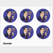 Joy Matters Stephen Colbert Singing W Benny Meme Runder Aufkleber (Blatt)