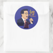 Joy Matters Stephen Colbert Singing W Benny Meme Runder Aufkleber (Tasche)