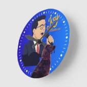 Joy Matters Stephen Colbert Singt Mit Benny Meme Runde Wanduhr (Winkel)