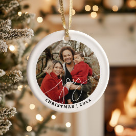 Joy Minimalistisch Family Christmas 2023 Weihnacht Keramik Ornament