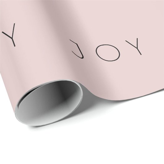 Joy Minimalistische Rose Gold Typografie Muster Geschenkpapier (Rolleneckpunkt)
