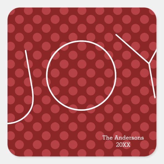 Joy Mod Dots - Square Sticker (Vorderseite)