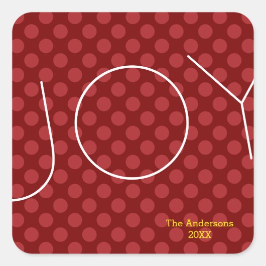 Joy Mod Dots - Square Sticker (Vorderseite)