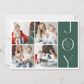 JOY Modern 4 Foto Collage Frohe Weihnachten (Vorderseite)