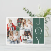 JOY Modern 4 Foto Collage Frohe Weihnachten (Stehend Vorderseite)