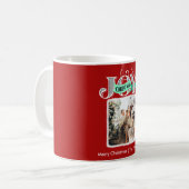 JOY Modern Bold Bold Minimalistisches Foto Weihnac Kaffeetasse (Vorderseite Links)