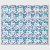 Joy Modern Botanical Pattern Weihnachten Geschenkpapier (Flach)