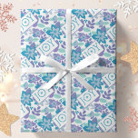 Joy Modern Botanical Pattern Weihnachten Geschenkpapier<br><div class="desc">Dieses Weihnachtspapier zeichnet sich durch ein modernes botanisches Blumenmuster-Design mit JOY-Text aus.</div>