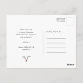 JOY Modern Fun Script Foto Collage Whimsical Holi Postkarte (Rückseite)