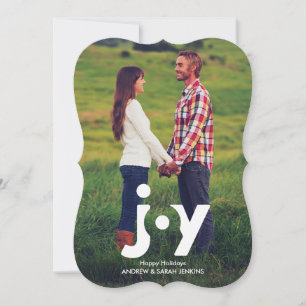 Joy Modern Holiday Card mit Vollblut-Foto Feiertagskarte