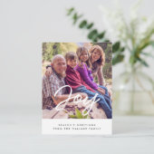 Joy Modern Typografy Foto Postkarte (Stehend Vorderseite)