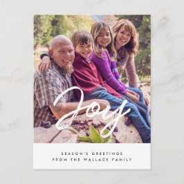 Joy Modern Typografy Foto Postkarte