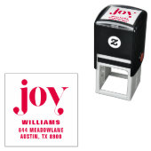 Joy Modern Typografy Holiday Rücksendeadresse Permastempel (Beispiel)