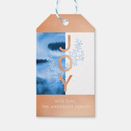 Joy | Modern Wash Wash Holiday Gift Tag Geschenkanhänger