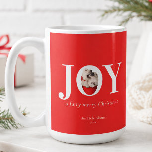 JOY Moderne individuelle Weihnachts-Foto-Pet Kaffeetasse
