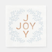 Joy | Moderne und elegante Weihnachten Serviette (Vorderseite)