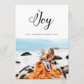 JOY Moderne Visitenkarte Kalligraphieschrift Feiertagskarte (Vorderseite)