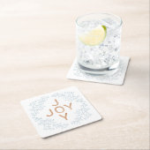 Joy | Modernes und elegantes Weihnachtsfest Rechteckiger Pappuntersetzer (Vor Ort)