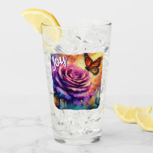 Joy Monarch Butterfly Lila Rose Schmetterlinge Glas
