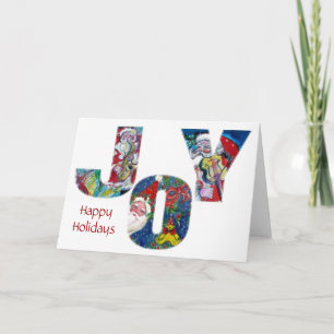 JOY MUSICAL SANTA CHRISTMAS GREETINGS FEIERTAGSKARTE