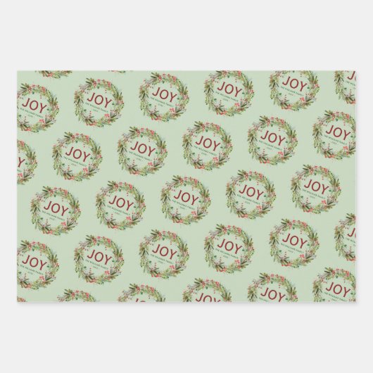 Joy - Name der Weihnachtsfrau Geschenkpapier Set (Vorderseite 3)