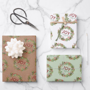 Joy - Name der Weihnachtsfrau Geschenkpapier Set