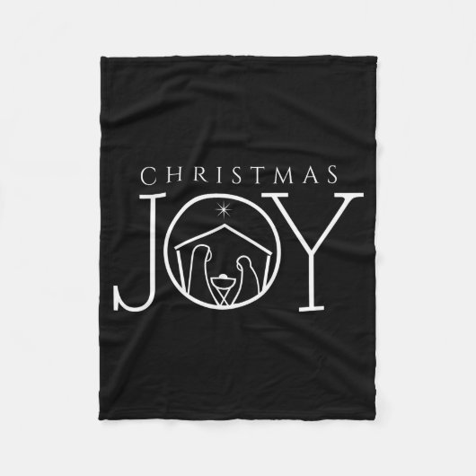 Joy Nativity Christian Religious Christmas  Fleecedecke (Vorderseite)