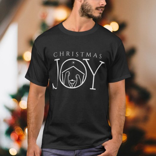 JOY Nativity Christian Religious Christmas T-Shirt